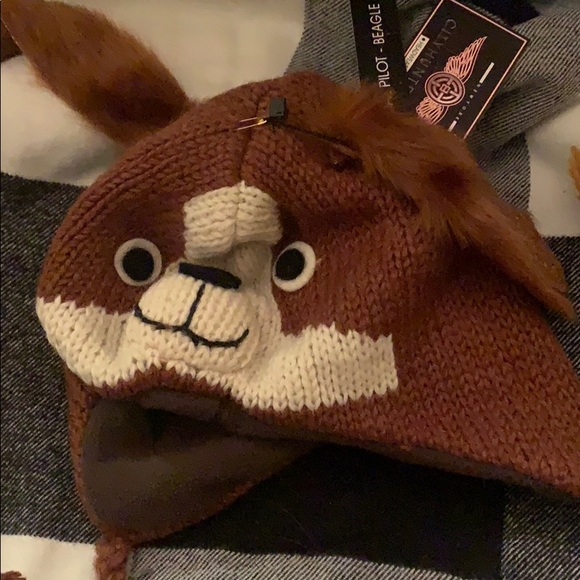 New Animal Pilot Beagle Winter Hat 100% Wool NWT - Picture 1 of 2